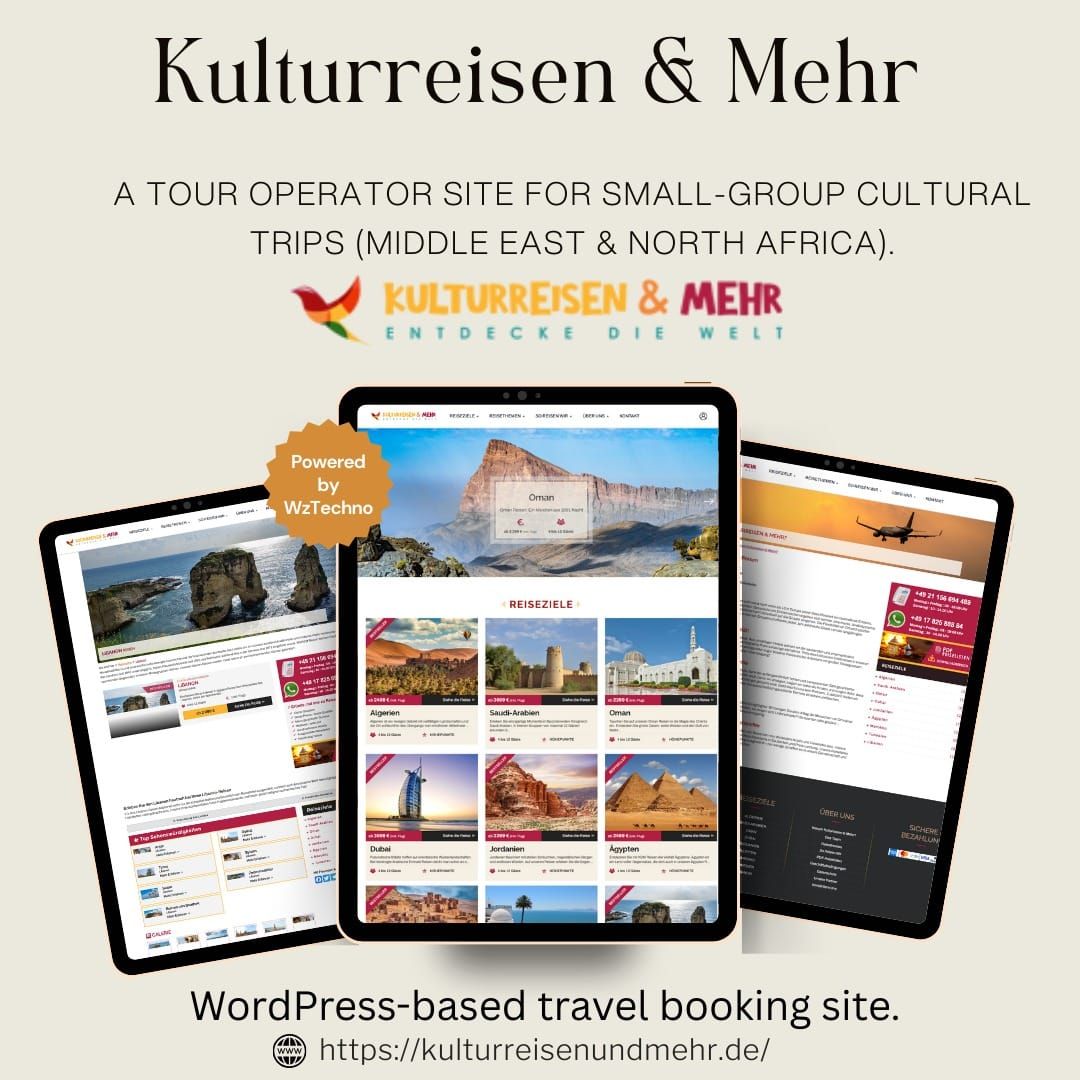 Kulturreisen & Mehr website screenshot