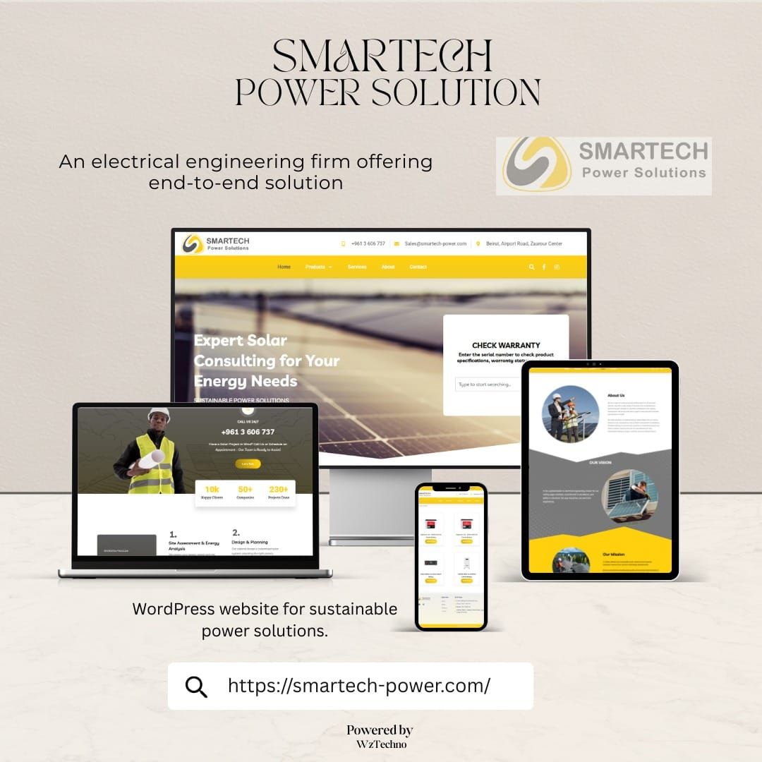 Smartech Power Solutions website screenshot