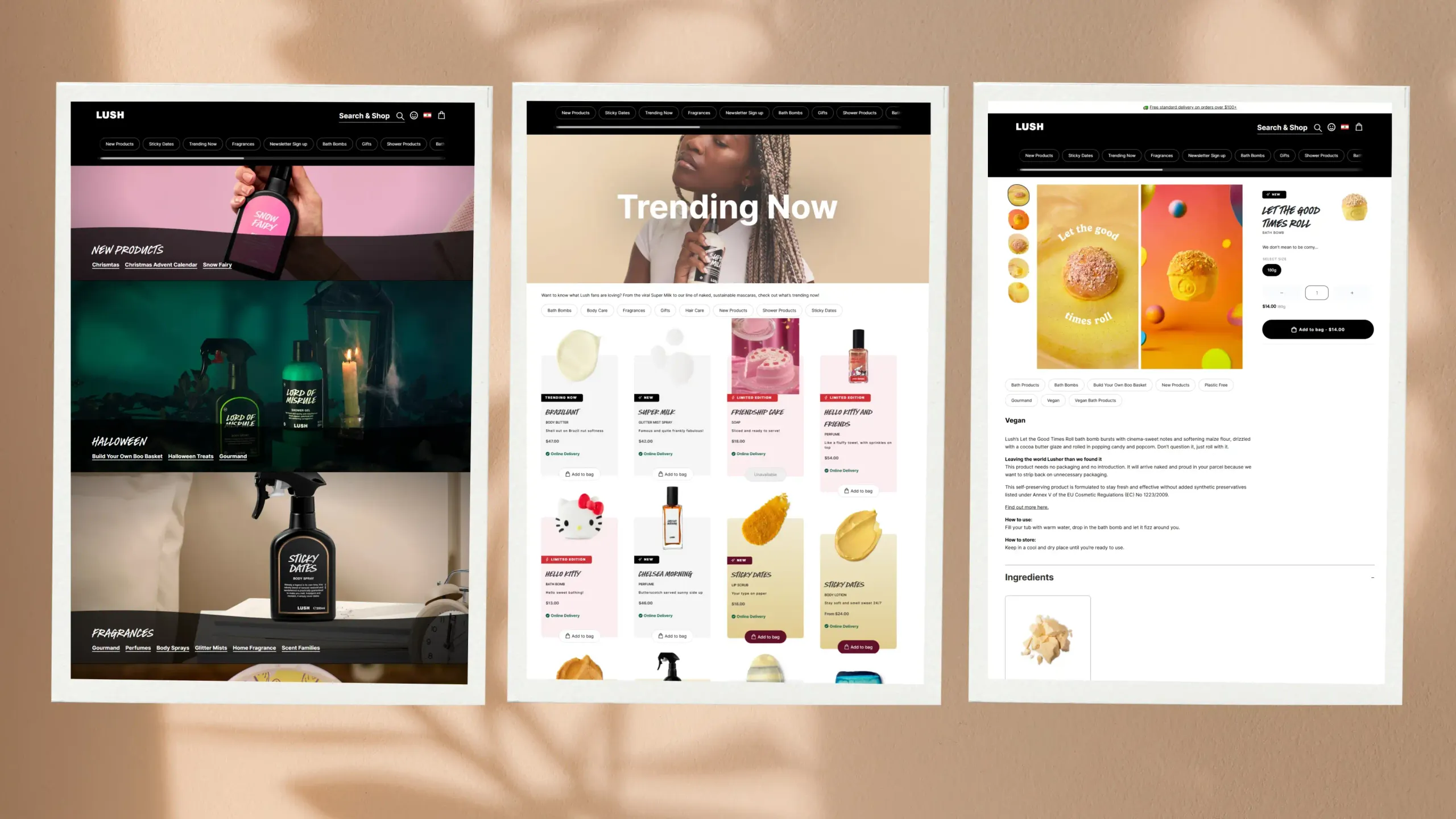 Lush Lebanon website screenshot 1