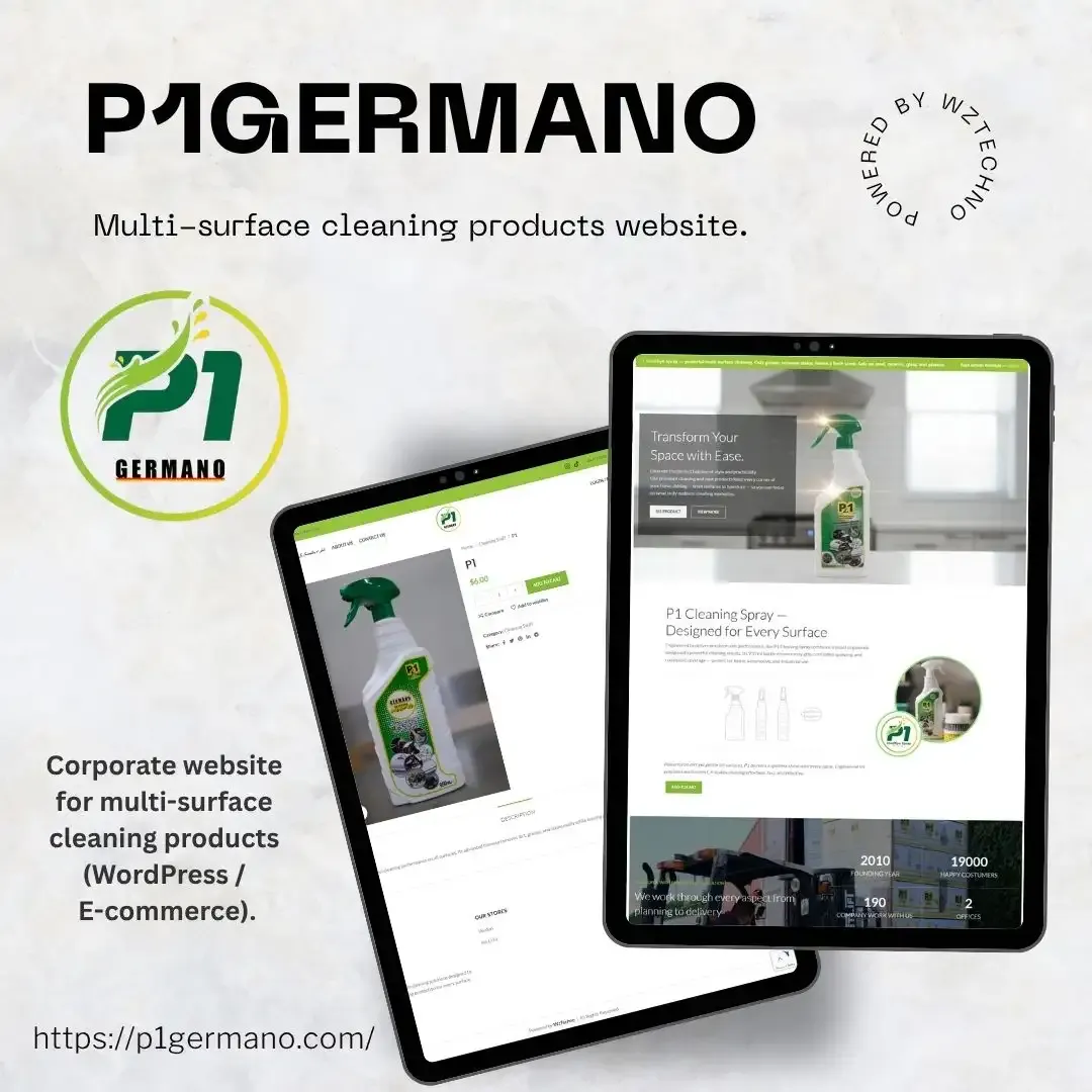 P1 Germano website screenshot