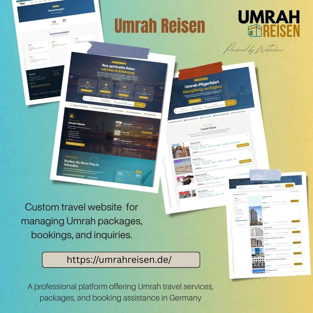 Umrah Reisen website screenshot
